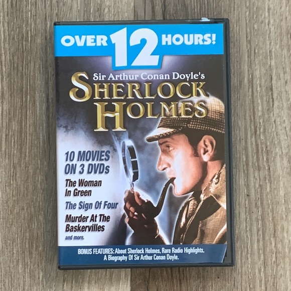 DVD Sherlock Holmes Sir Arthur Conan Doyle’s 10 movies 3 DVDs mystery Movie set - Picture 4 of 4